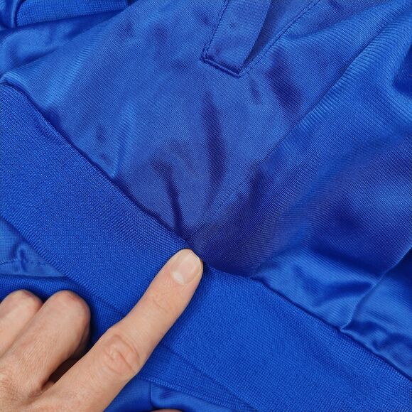 Vintage Adidas Track Jacket L Full Zip Blue Stripes Trefoil Logo y2k (Read Desc) - Picture 7 of 9